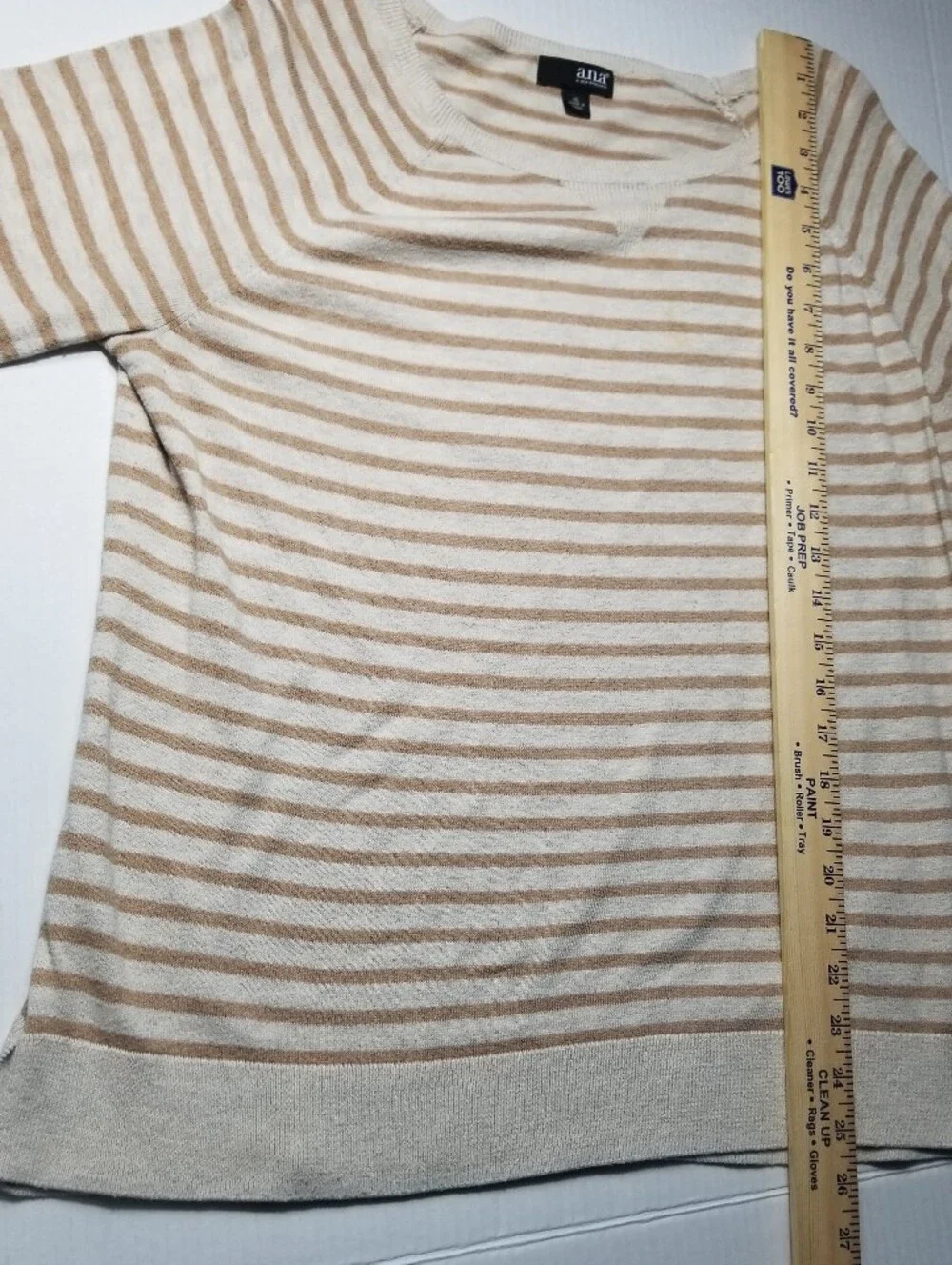 ANA WOMEN'S BROWN AND TAN SWEATER SIZE XL (READ FULL DESCRIPTION)